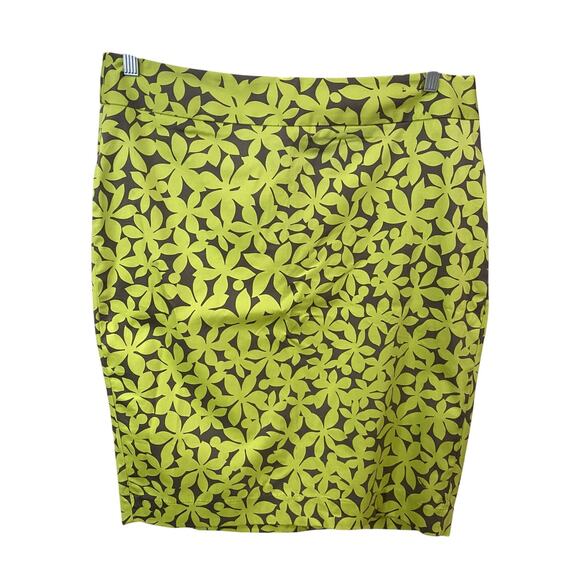Lane Bryant Green Gray Floral Cotton Stretch Pencil Skirt - Sz. 16 (NWOT) - Picture 1 of 5